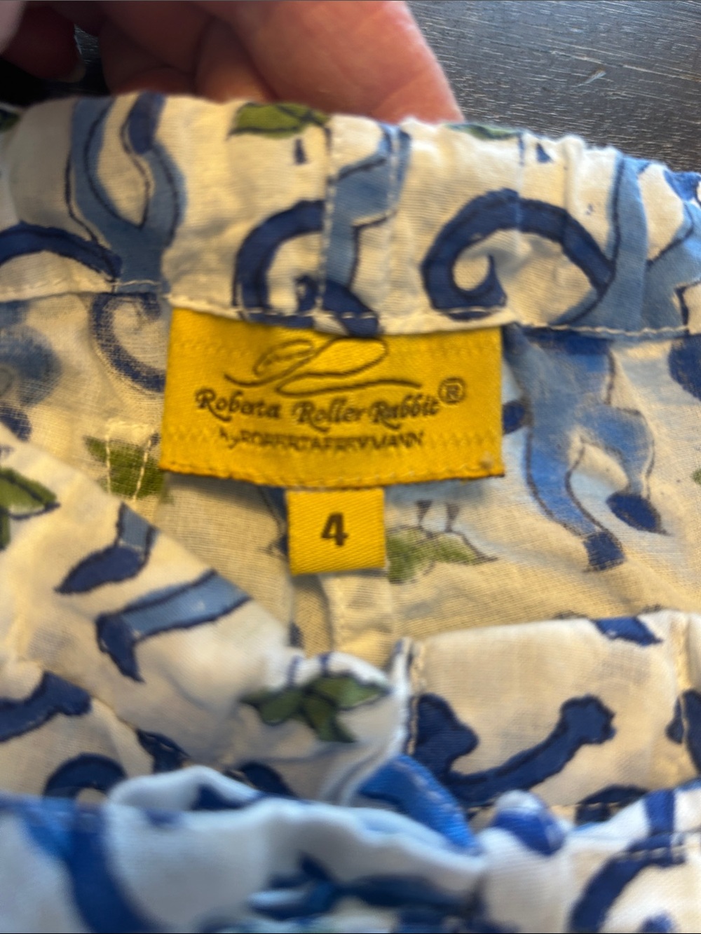 Roller Rabbit Blue Monkeys Cotton Drawstring Pants - Picture 4 of 5
